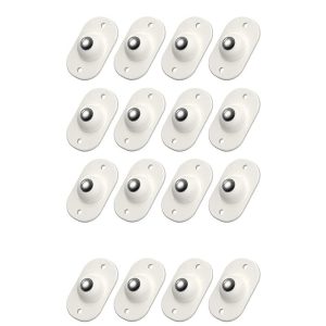 Set 16 Roti Autoadezive Universale, Flippy, pentru Mutat Mobila, Rotire 360 de Grade, Usor de Montat, ABS, 4.5x2.8x1.4 cm, Alb