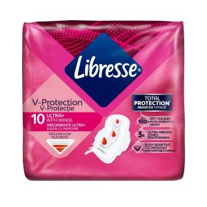 Absorbante, Libresse, 10 buc Ultra, With Wings