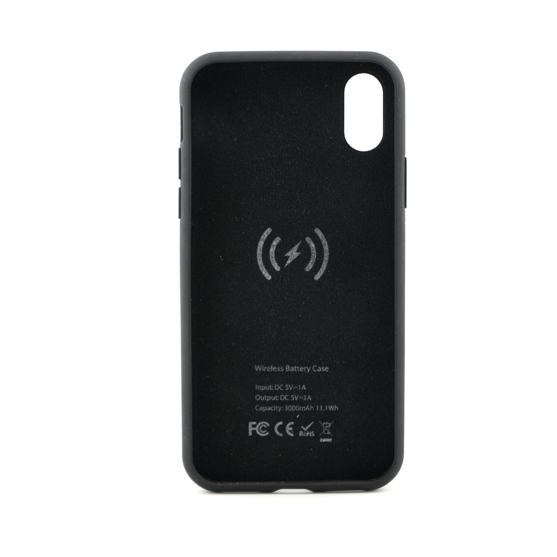 Acumulator extern iFans Battery Case 3000 mAh Wireless pentru Apple iPhone X, Negru