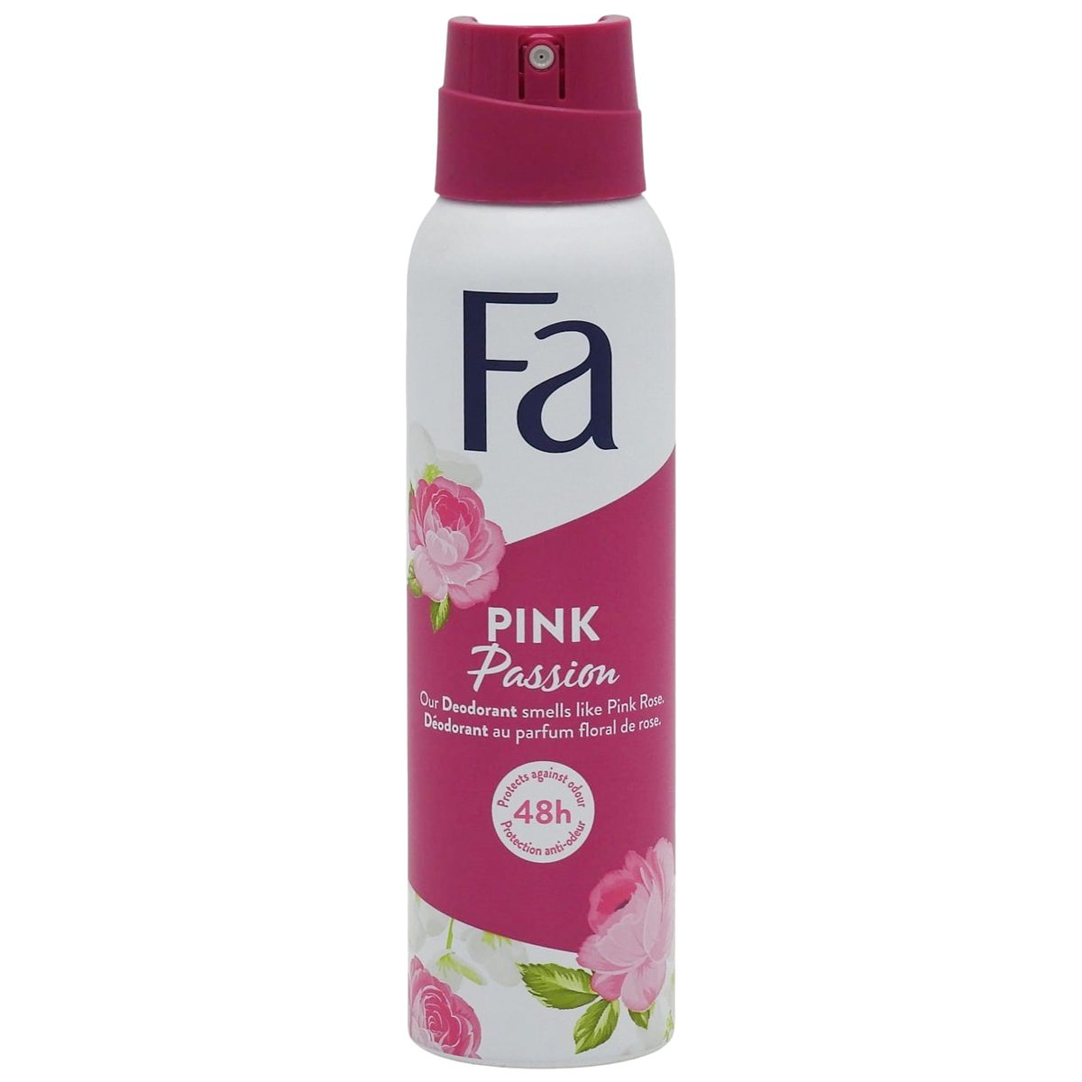Antiperspirant Deodorant Spray, Fa Pink Passion, 150 ml, 48 h, Parfum de Trandafir