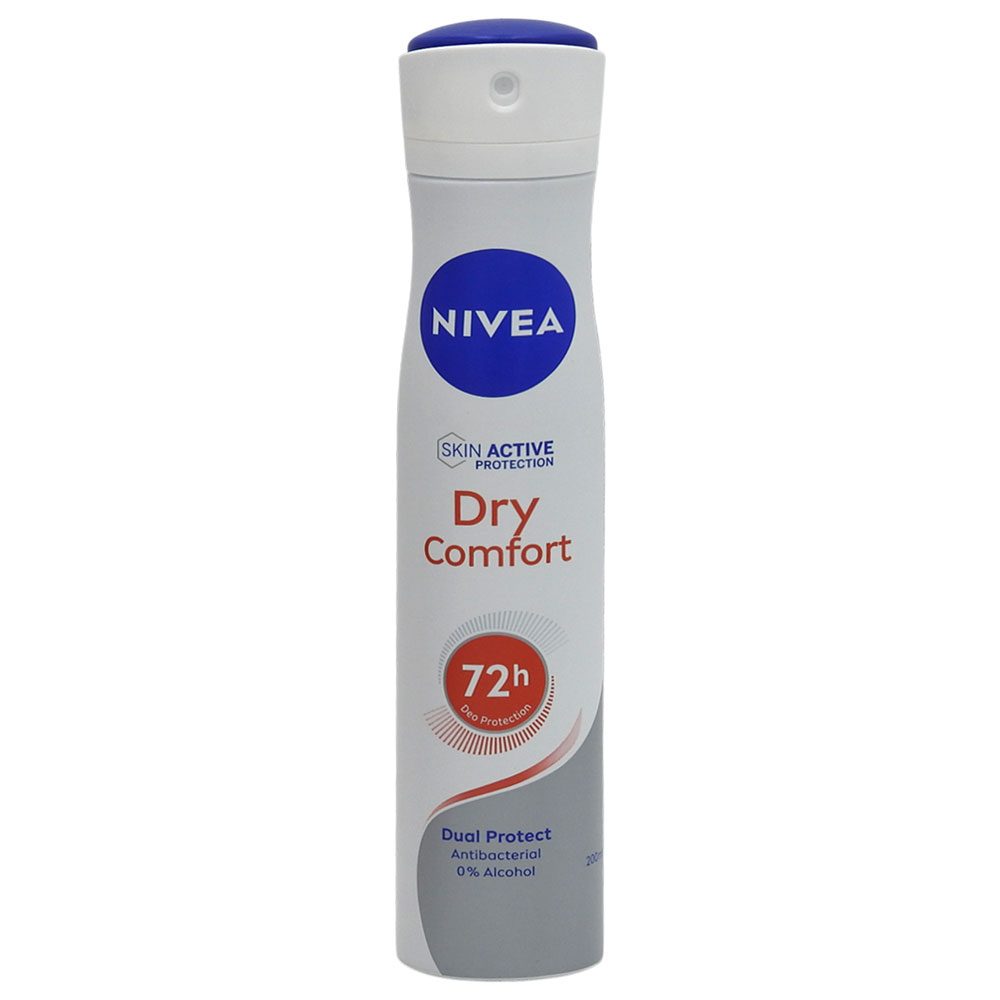 Antiperspirant Deodorant Spray, Nivea, 200 ml, Dry Comfort 72 h