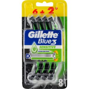 Aparat de Ras, Gillette, Blue3 6, 2 buc Sensitive