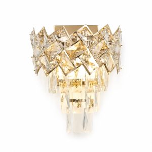 Aplica Cristal Alara 2x E27 Auriu