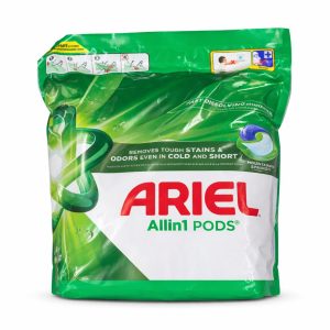 Detergent Capsule pentru Rufe, Ariel, Pods All in 1, Mountain Spring, Set 65 Bucati