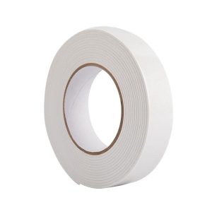 Banda Dubla Adeziva, Flippy, Banda Adeziva cu Burete, pentru Cadouri si Ambalaje, 1 m, Latime 2.5 cm, Alb