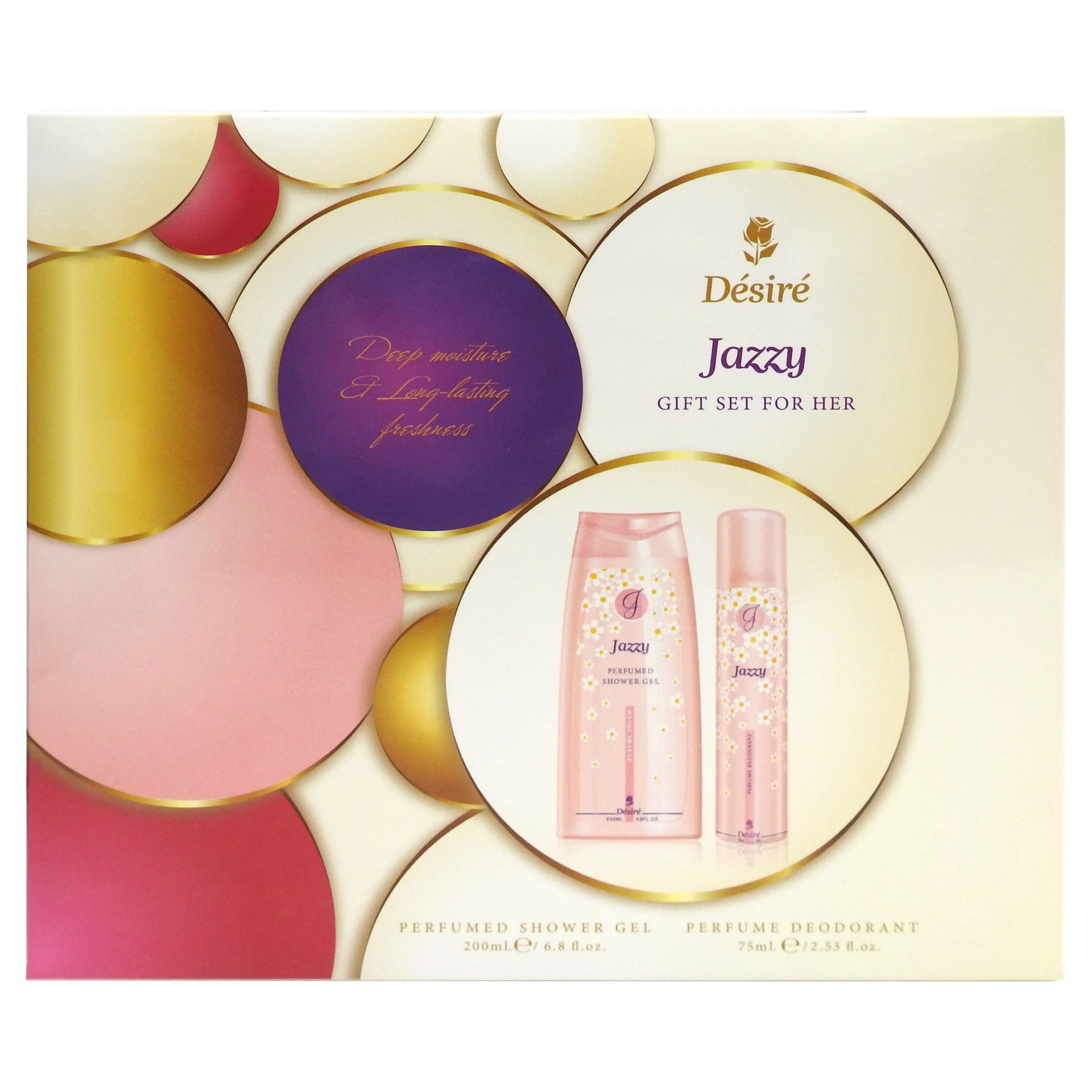 Caseta Cadou, Desire, Gel de Dus 200, Deo75 ml Jazzy