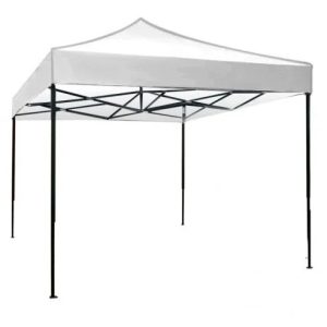 Cort pliabil pentru Evenimente, cadru metalic pentru curte si gradina, 2x2 m, Alb, Flippy