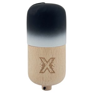 Kendama Pill X Originala, Flippy, Profesionala Model Rubber Grip Pilula, din Lemn, Varsta 9+, Ata 62/65 cm, 11 x 5 x 5 cm, Gradient Negru/Alb