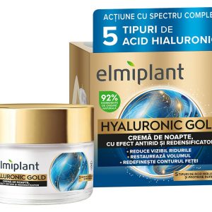 Crema de Noapte, Elmiplant, Hyaluronic Gold, 50 ml