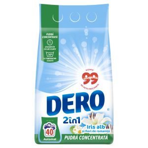 Dero Automat 3 kg 2in1 Iris Alb 40 spalari
