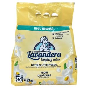 Detergent pentru Rufe Automat, Lavandera, 2 kg Flori de Padure 40 spalari