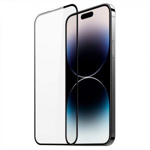 Folie de protectie Ceramica, Flippy, compatibila cu Apple iPhone 15 Pro Max, Transparenta HD, 9H, margini negre