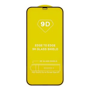 Folie de Protectie, Flippy, pentru Apple iPhone 15 Pro Max, Tempered Glass 9D, Full Cover, HD, Margini Negre, Transparent