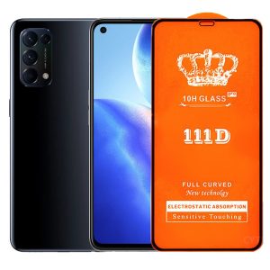 Folie Securizata pentru Oppo Reno 5, 5G, Flippy, Sticla de Protectie Compatibila cu Oppo Reno 5, 5G, Full Cover 111D, 10H GLASS, Margini Negre, Transparenta