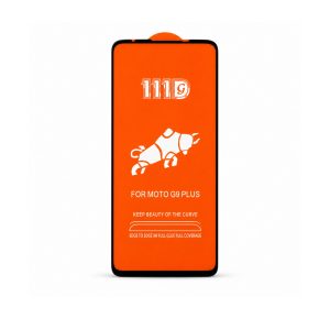 Folie de Protecție din Sticlă Securizată, Flippy, pentru Motorola Moto G9 Plus, Model 111D, Duritate 9H, Adeziv Integral, Acoperire Completă, Negru