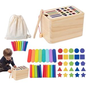Jucarie de Sortare, Flippy, din Lemn, +36 Luni, Tip Montessori, Multicolor