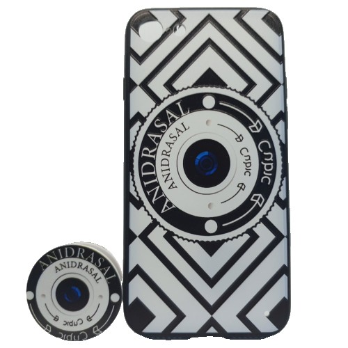 Husa Apple iPhone 6 Plus/6S Plus Multicolor Model Camera Foto + Suport inclus