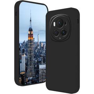 Husa de Protectie, Flippy, pentru Honor Magic 6 Pro, Liquid Silicone, cu Microfibra pe Interior, Protectie Antisoc, Compatibil Incarcare Wireless, Negru