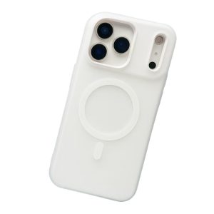 Husa Telefon Jelly Magnetic 2in1, Flippy, Compatibila cu Apple iPhone 17 Pro Max, din PC+TPU, Magsafe, Finisaj Mat, Alb