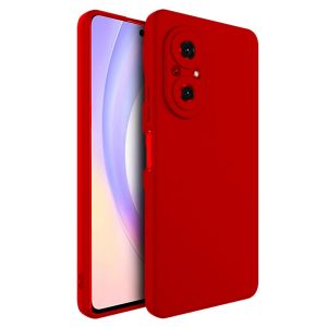 Husa pentru Huawei NOVA 9 SE, Flippy, Liquid Silicone, cu Microfibra pe interior, Protectie Antisoc, Rosu