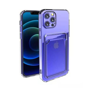Husa protectie Flippy cu suport card compatibila cu Samsung A03s Transparent