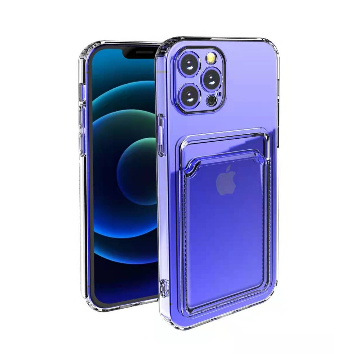 Husa protectie Flippy cu suport card compatibila cu Samsung Galaxy S20 Transparent
