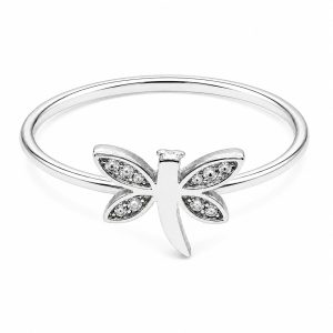 Inel din Argint 925 Libelula cu Pietre, Jolie Silver, 1.160g, 1 cm x 1 cm