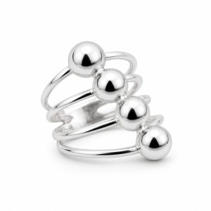 Inel, Jolie Silver, Argint 925 cu Bile in Diagonala M 54
