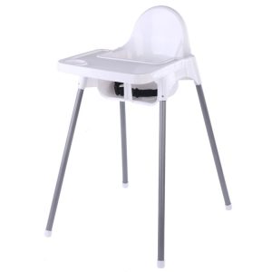 Scaun de Masa, Flippy, pentru Bebelusi si Copii 6-36 Luni, din Plastic/Metal, Centura in 2 Puncte, Tava Detasabila, 63 x 57 x 85 cm, Alb