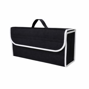 Organizator Portbagaj Auto Pliabil, Flippy, Cutie Depozitare Multifunctionala, Material Textil Non Woven, 50 x 17 x 24 cm, Negru