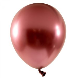 Set 12 Baloane, Flippy, din Latex Chrome, 30 cm, Rosu