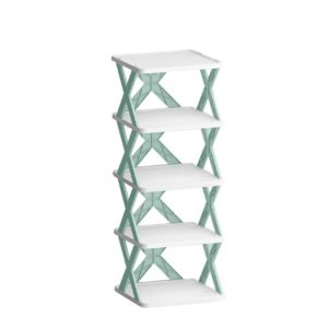 Organizator de Pantofi, Flippy, 5 Straturi, din ABS, Suport Modular, 65.5 x 24 x 26 cm, Turcoaz