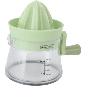 Storcator de Citrice Manual, Flippy, Rezistente, Usor de Folosit si Depozitat, Durabil, Calitativ, 16.5x13cm, Transparent/ Verde