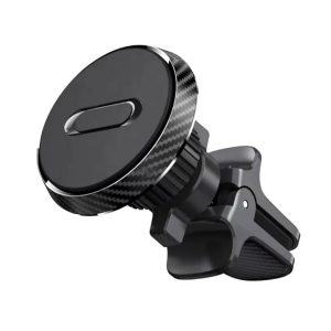 Suport Auto Magnetic Flippy 360 grade cu prindere de grila de aerisire, 50 mm, Ajustabil, 4 Magneti  incorporati, Negru
