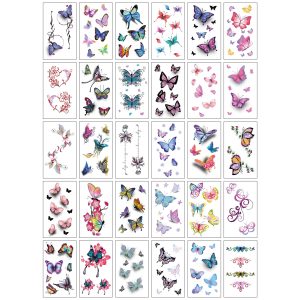 Set 30 Tatuaje Temporare, Flippy, pe Baza de Apa, Model 2, Multicolor
