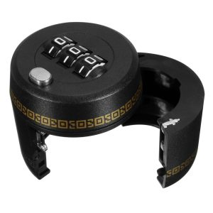 Lacat de Blocare pentru Sticle, Flippy, Lacat pentru Sticle cu Bauturi, din Plastic PP durabil, Cu Parola din 3 Cifre, 40 x 42 x 45 mm, Negru