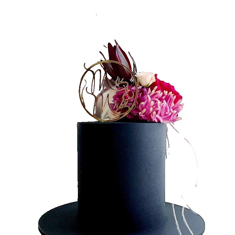 Topper Tort, Flippy, Model 2 Mr&Mrs, din Plastic, Auriu