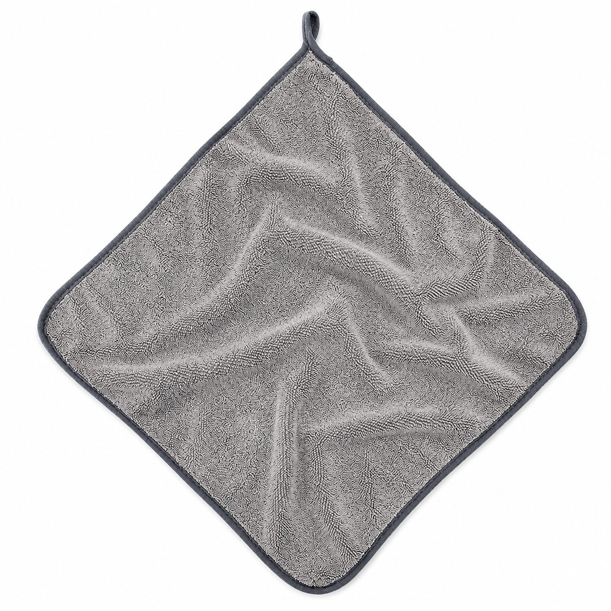 Prosop Auto din Microfibra, Flippy, 600 GSM, Absorbant, Uscare si Curatare Auto, 30x30 cm, Gri Deschis
