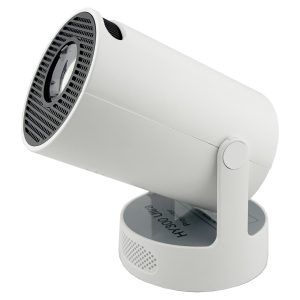 Video Proiector Portabil cilindric HY300ULTRA, Flippy, Inteligent, ULTRA HD 4K 1920 x 1080, Wireless, Compatibil cu Android/iOS, DC, 17 x 11 x 9.5 cm, Alb