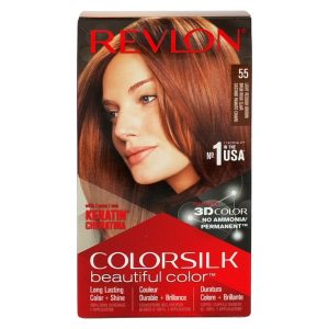 Vopsea pentru Par, Revlon Color Silk, 55 Light Reddish Brown